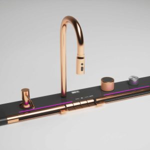 Rorex RX 1007 Faucet: Luxurious Rose Gold & Modern Black Fusion
